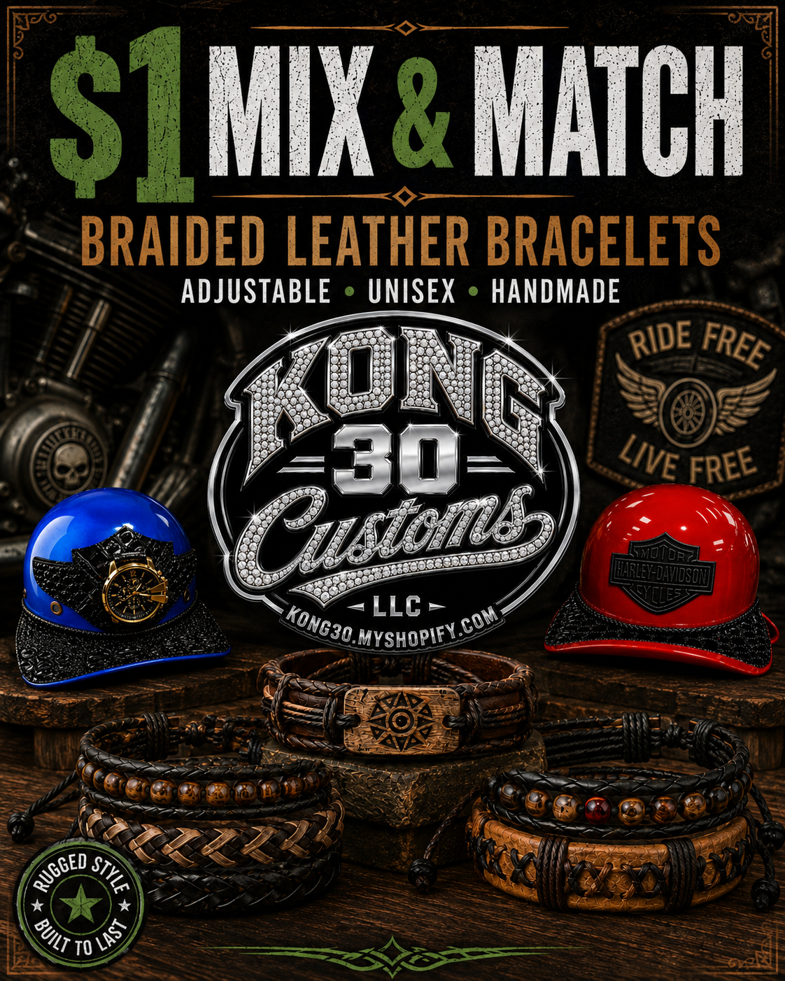Braided Leather Bracelets