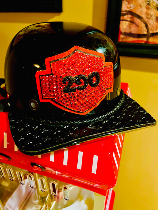 Custom 290 rhinestoned Helmet